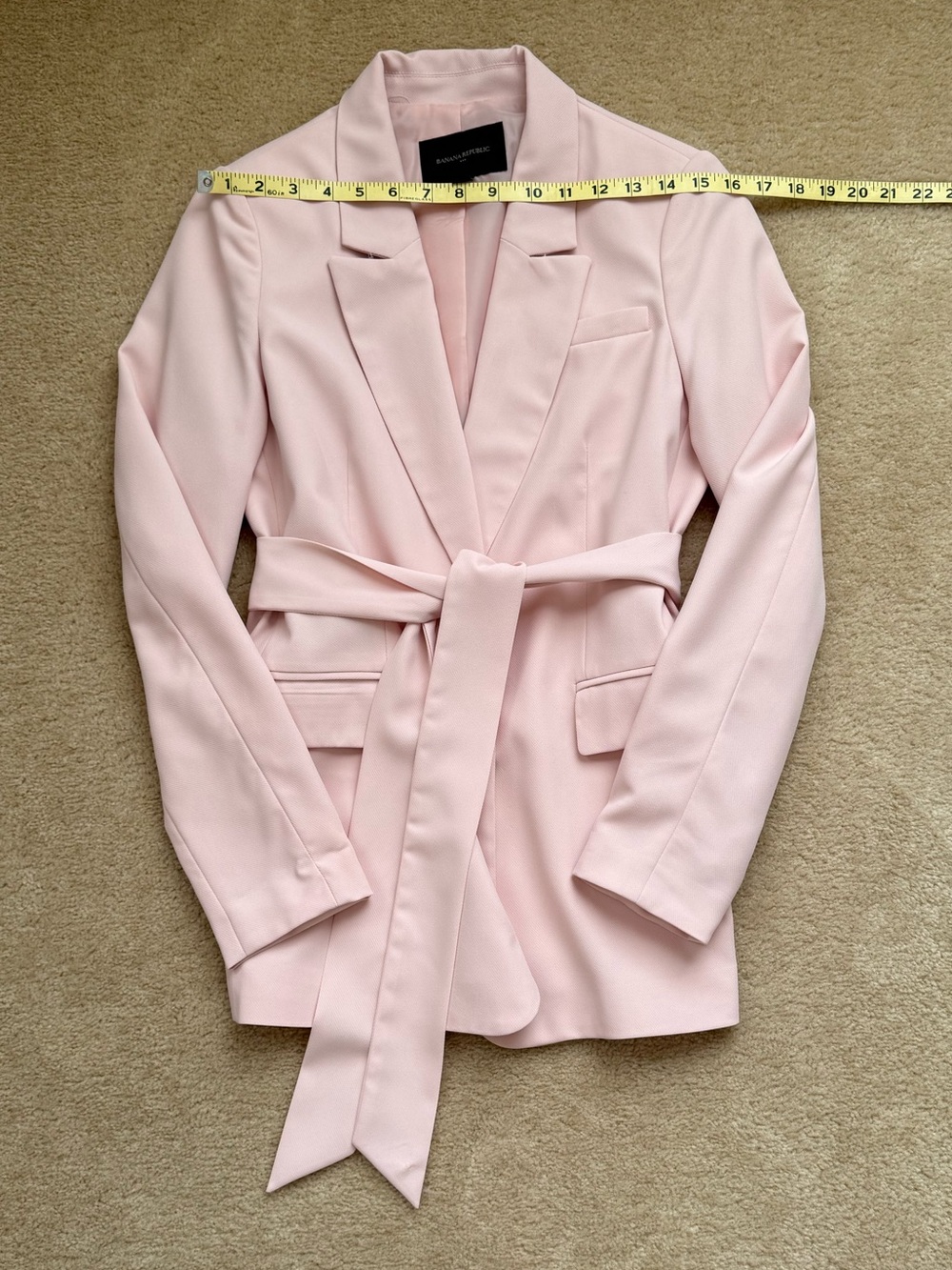 Banana Republic Blush Pink Belted Tailored Blazer Size 4
